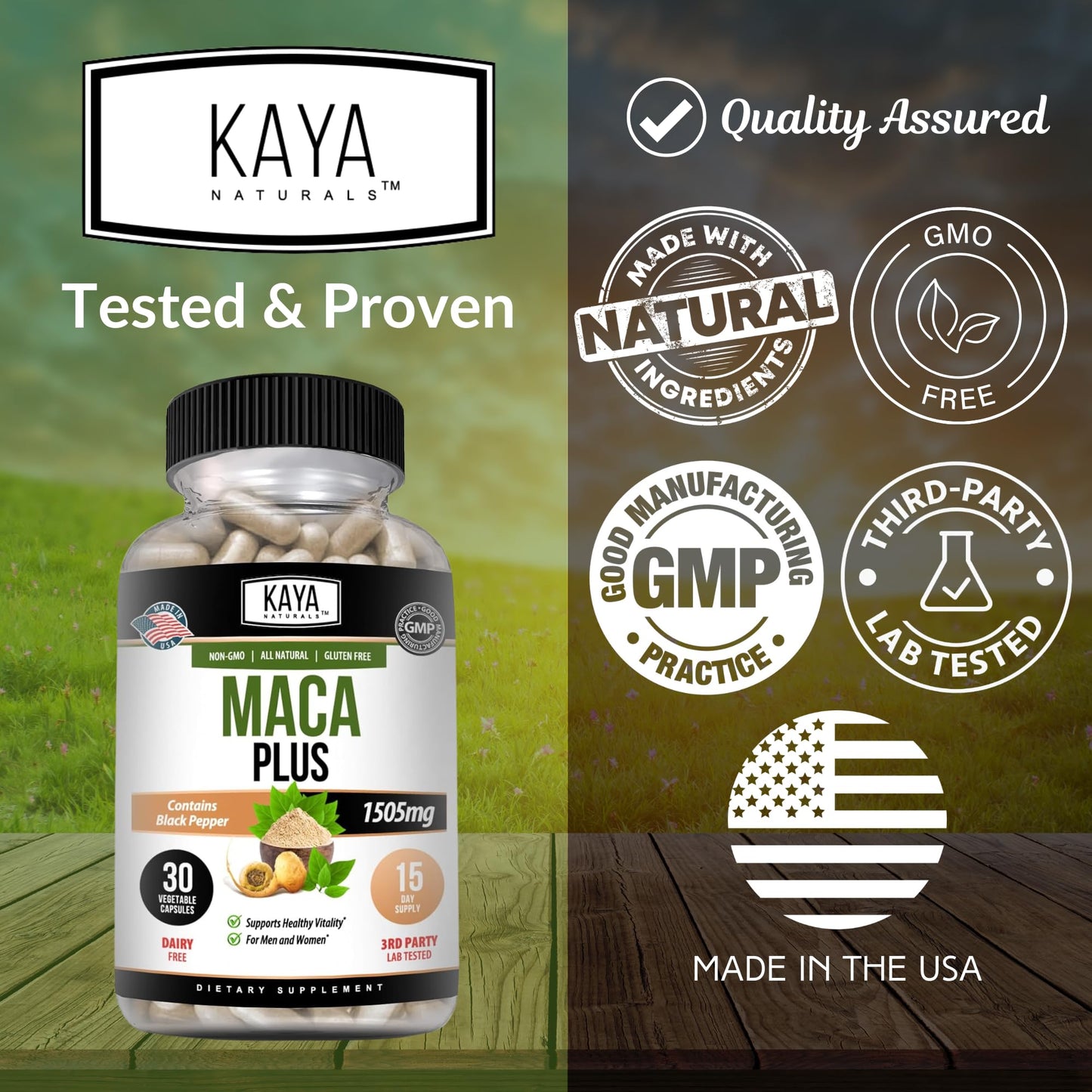 Kaya Naturals Maca Plus 30 Capsules