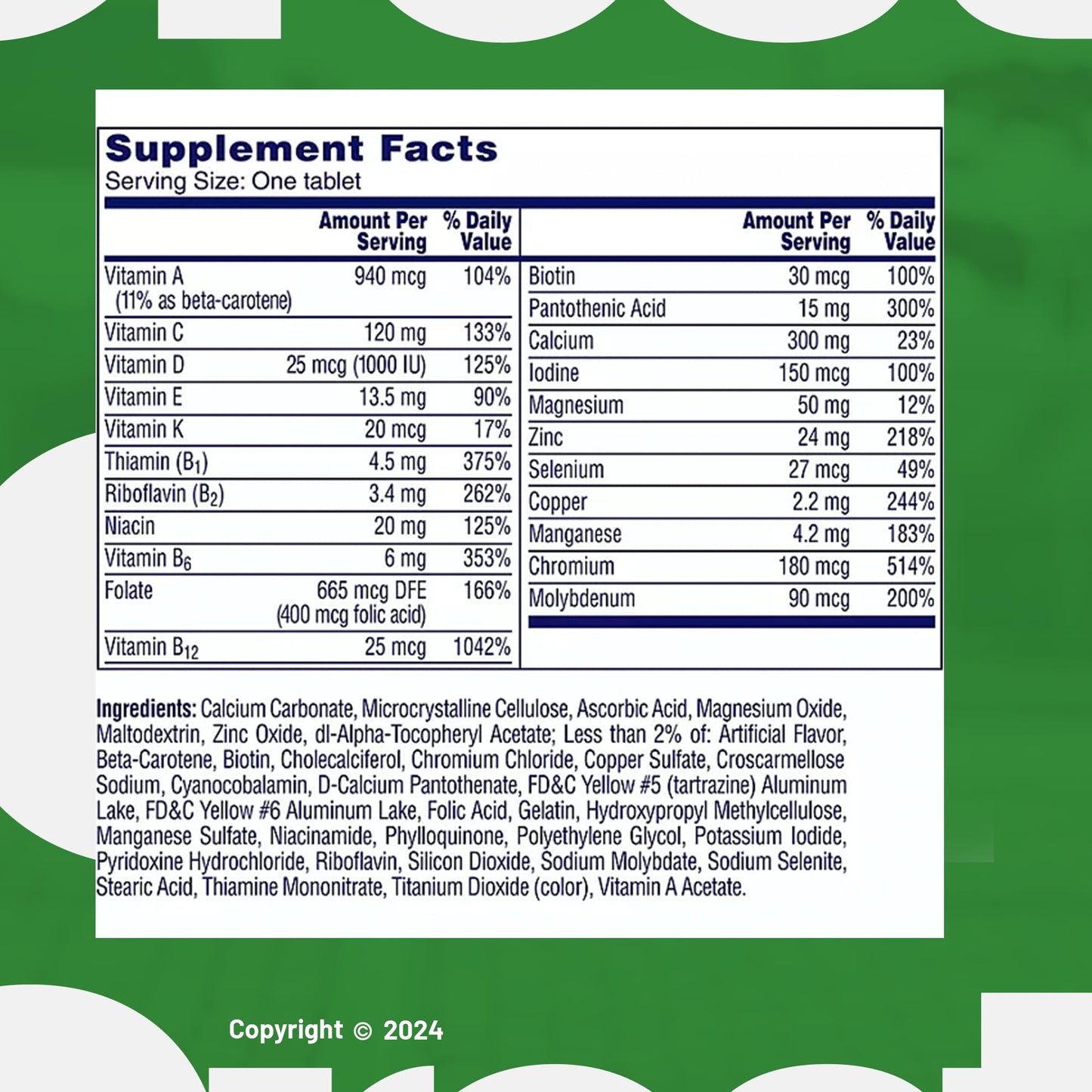 LightSpring Women's 50+ Multivitamin Tablet 300 Count