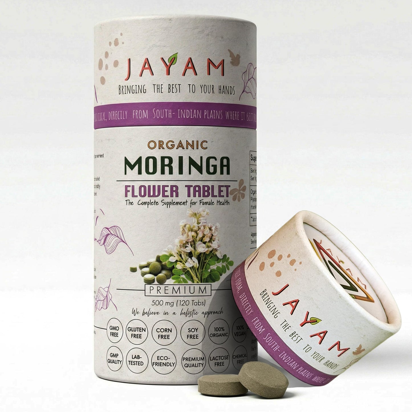 JAYAM Moringa Flower Tablets, 120 Count