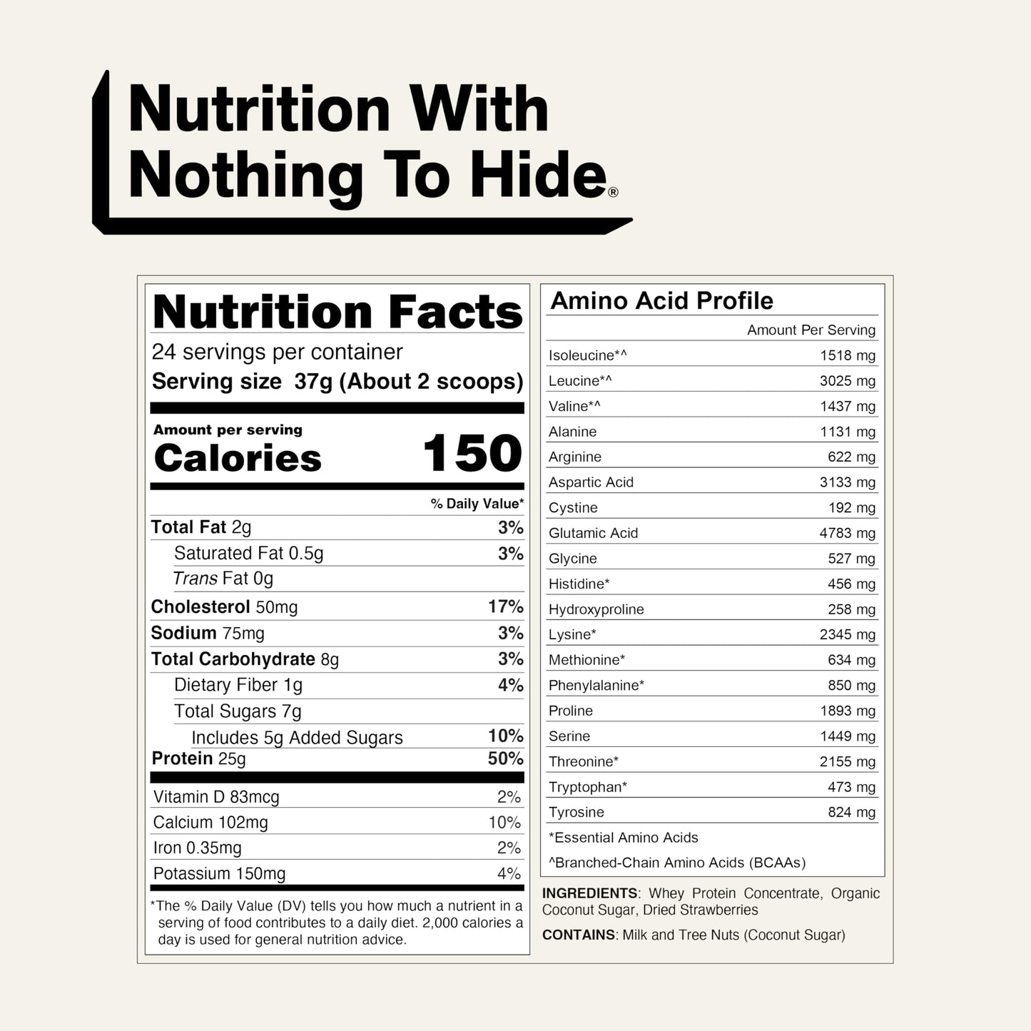 NAKED Strawberry Whey Protein Powder 32 Servings