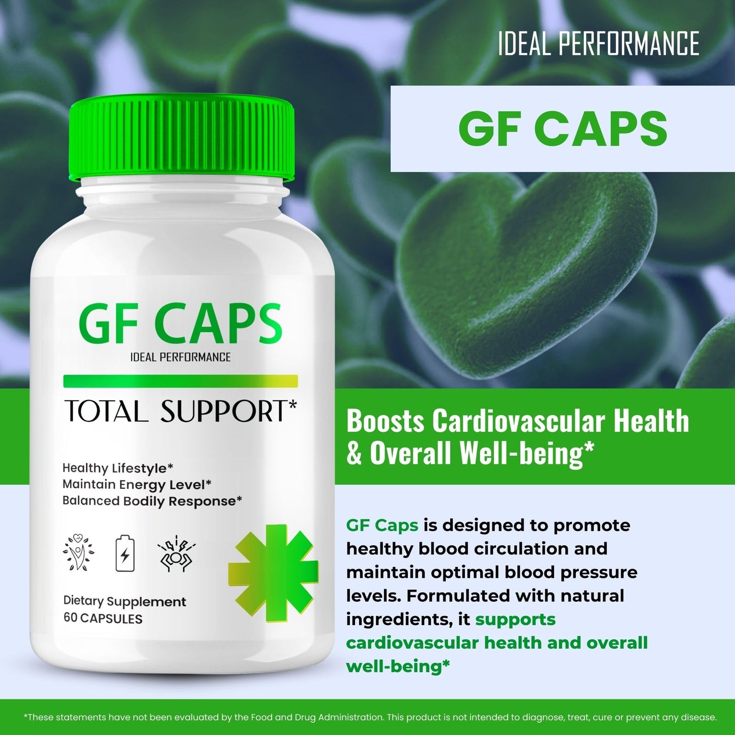 IDEAL PERFORMANCE GF Caps Advanced Blood Formula Capsules, 300 Capsules