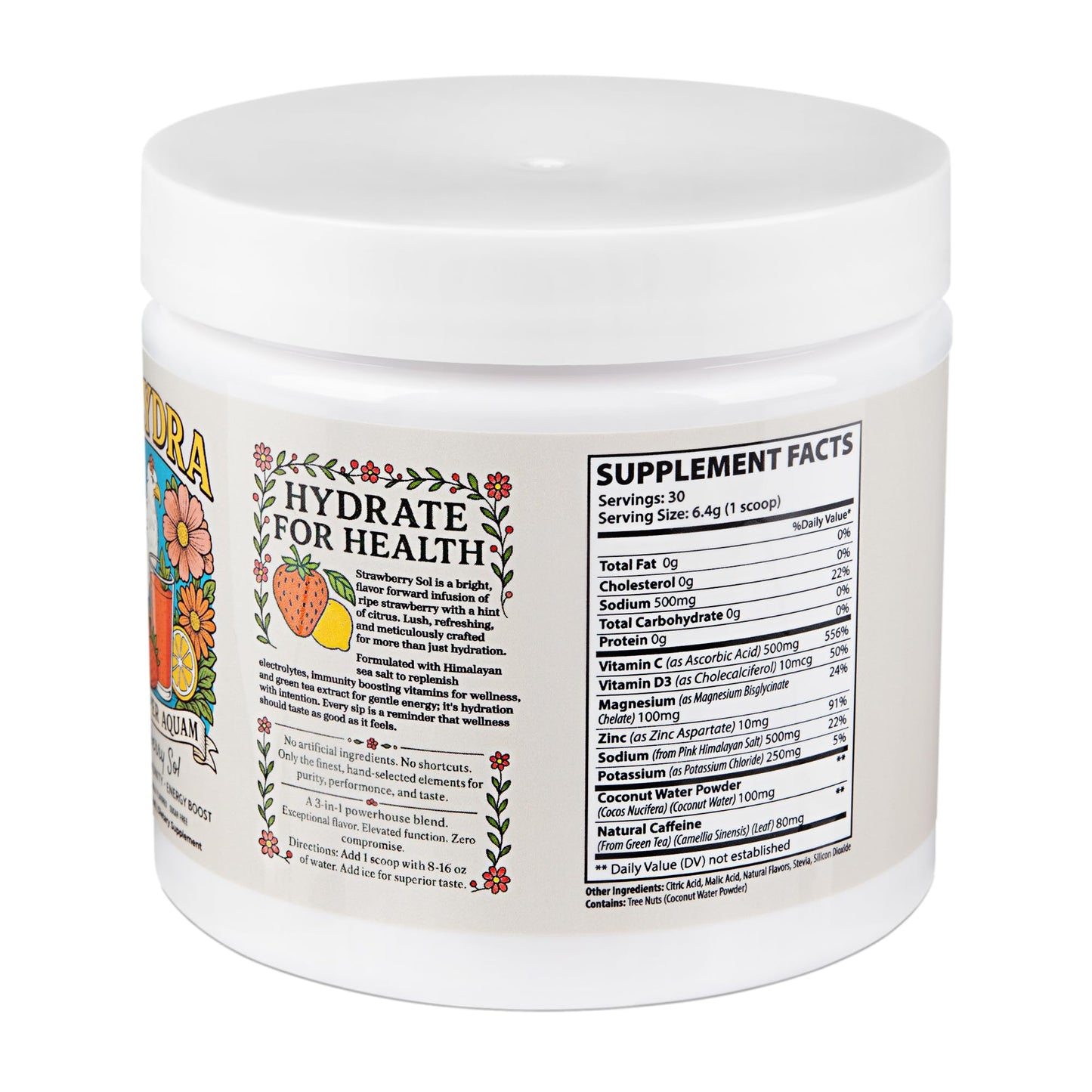 Calydra Sugar Free Electrolytes Powder, 6.77 oz, 30 Servings