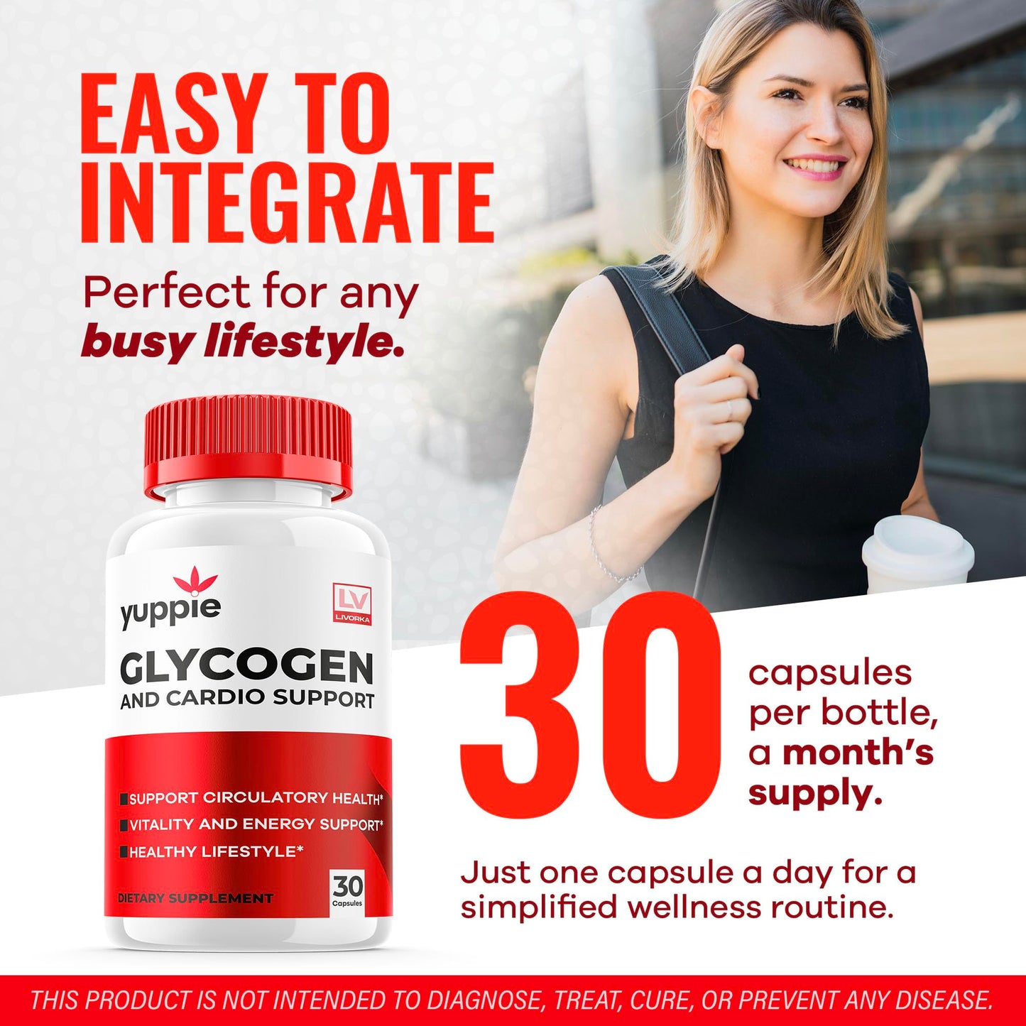 LIVORKA Yuppie Glycogen Capsules, 150 Capsules