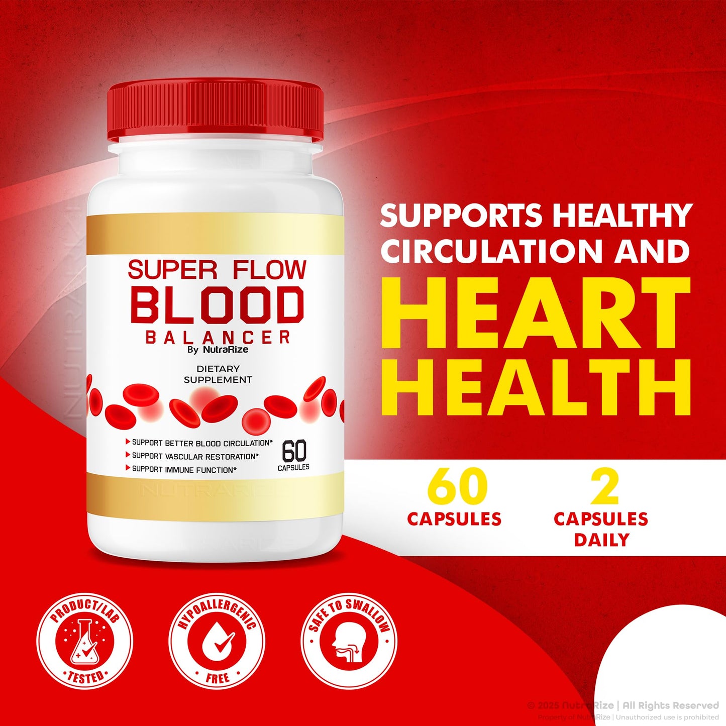 NutraRize Super Flow Blood Balancer Capsules 120