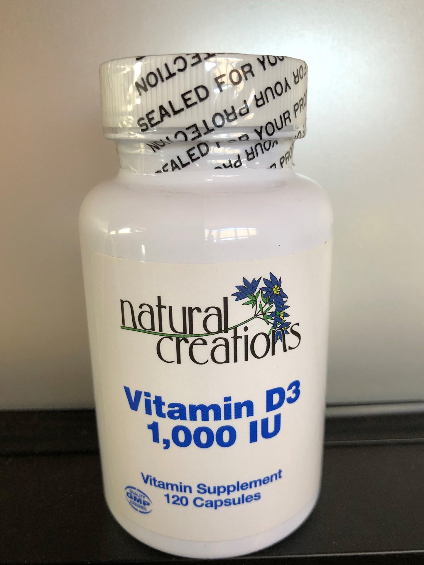 Natural Creations Vitamin D3 1,000 IU Capsules 120
