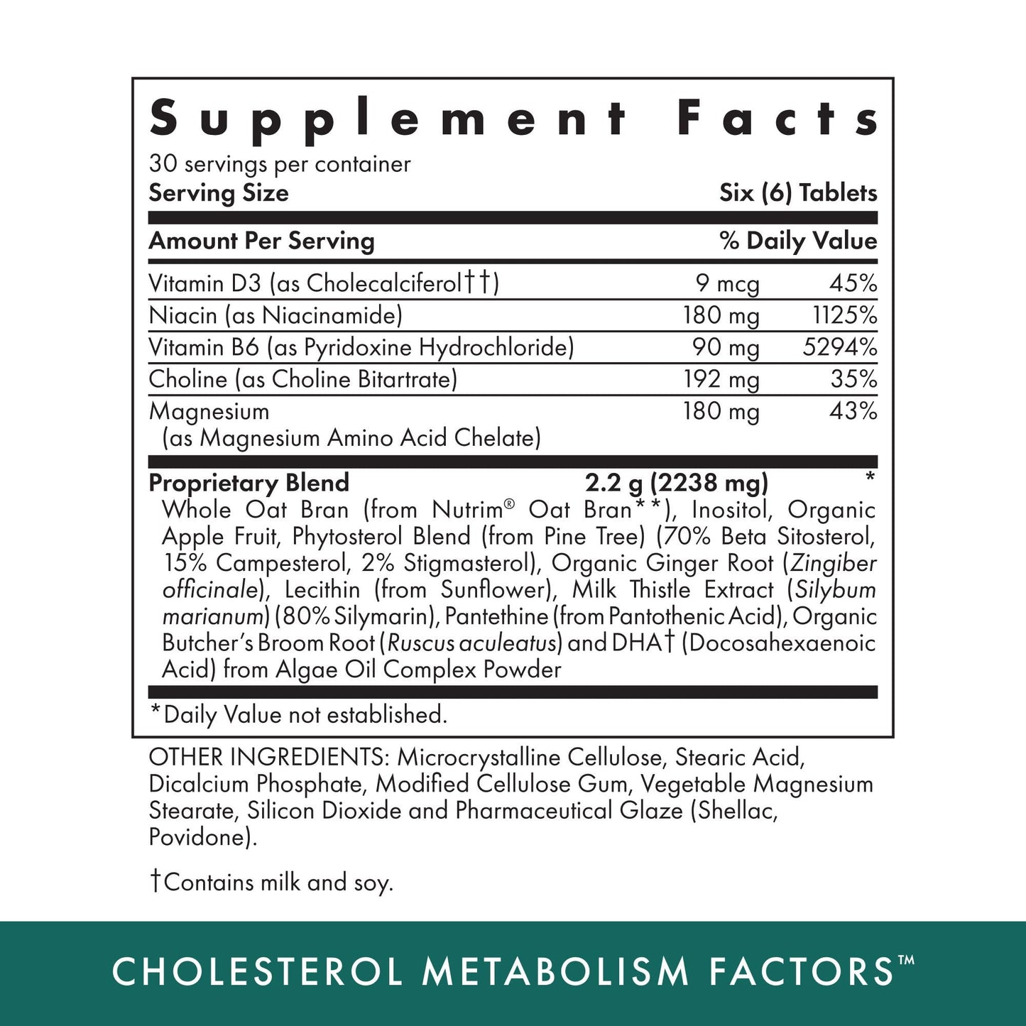 Michael's Health Naturopathic Programs Cholesterol Metabolism Factors Tablets, 180 Count