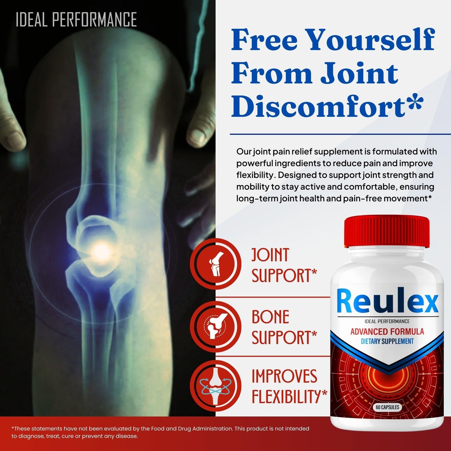 IDEAL PERFORMANCE Reulex Joint Supplement Capsules 180 Capsules