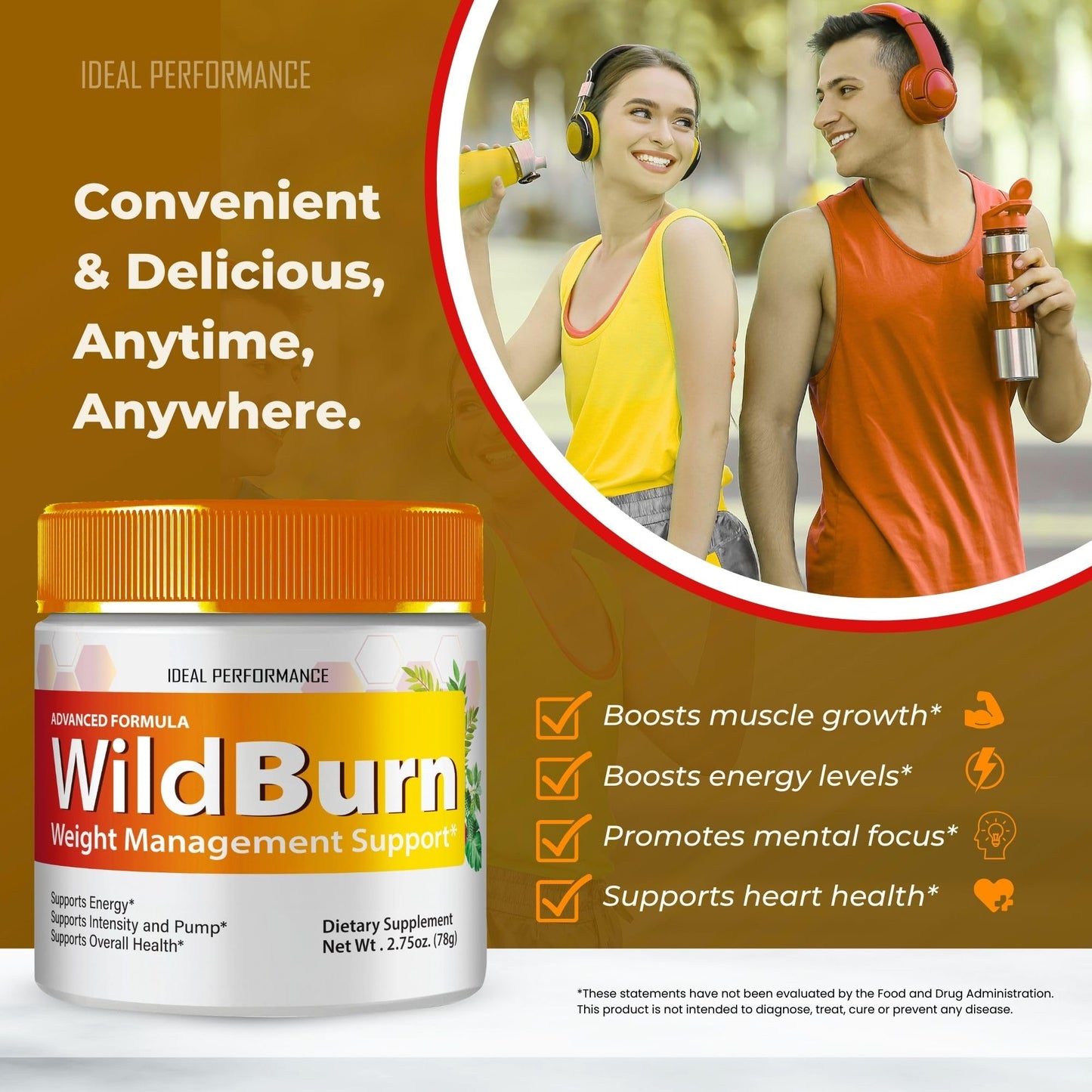 IDEAL PERFORMANCE Wild Burn Powder 2 Pack
