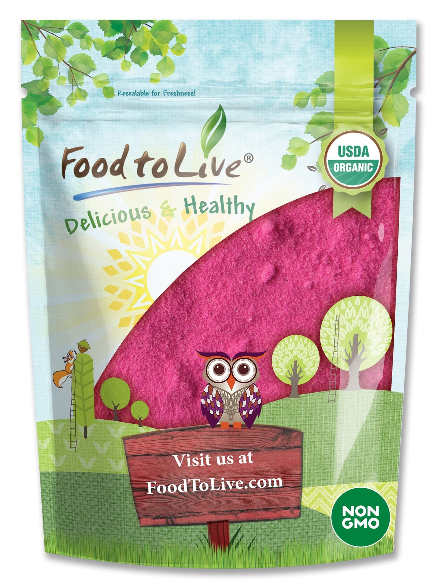 Food to Live Organic Dragon Fruit Juice Powder, 40 Ounces