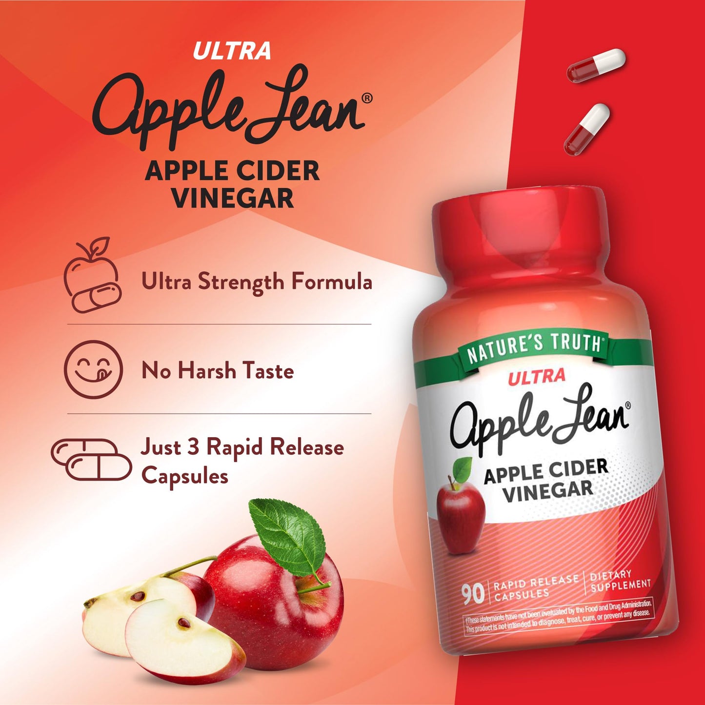 Nature's Truth Apple Cider Vinegar Capsules, 90 Count