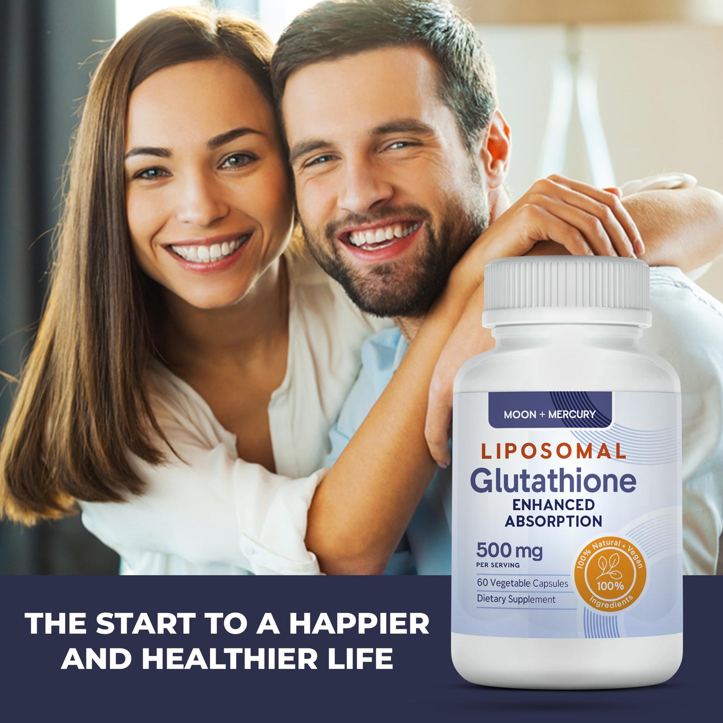Moon + Mercury Liposomal Glutathione Capsules, 60 Capsules