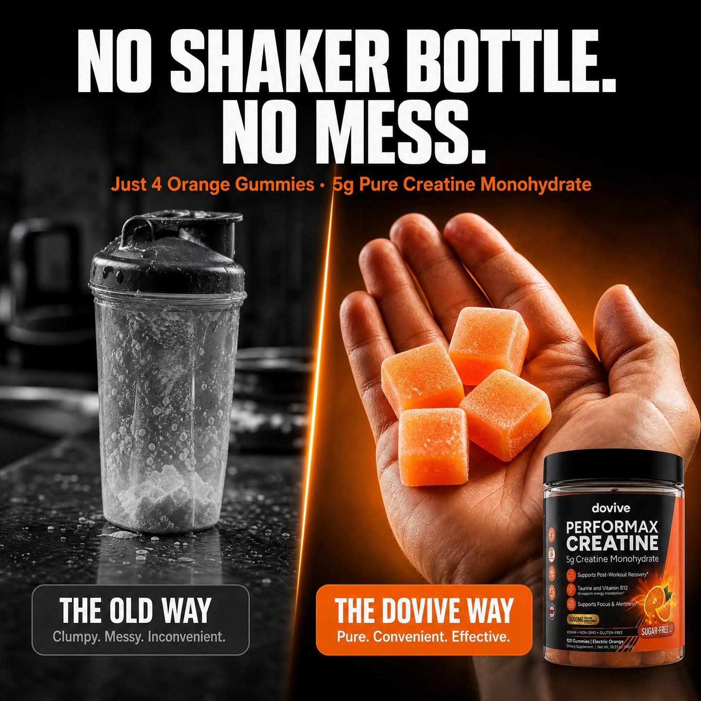 DOVIVE Creatine Monohydrate Gummies 5000mg, 120 Count