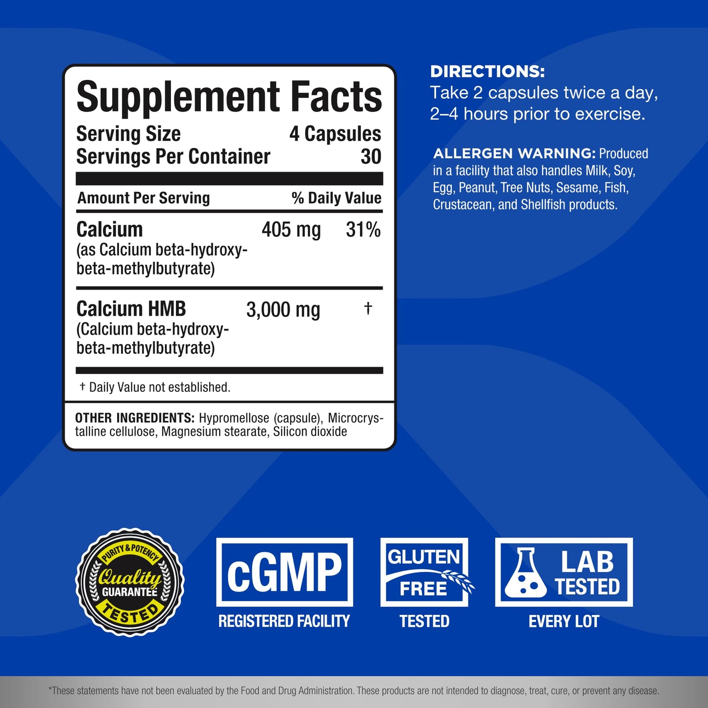 ALLMAX HMB 3000 Capsules 120 Count