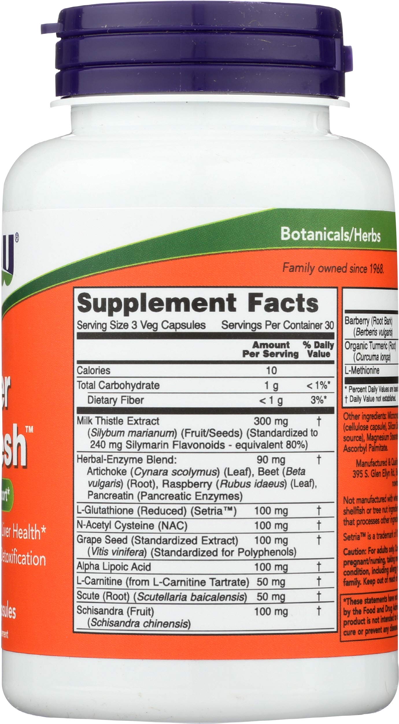 NOW Foods Liver Refresh Capsules, 180 Capsules