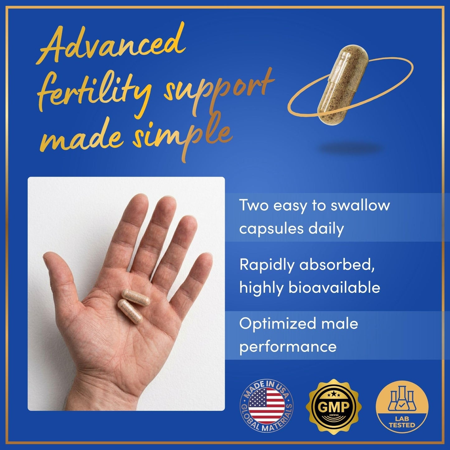 Windsor Botanicals Fertility Supplements for Men Prenatal Vitamins 240 Capsules