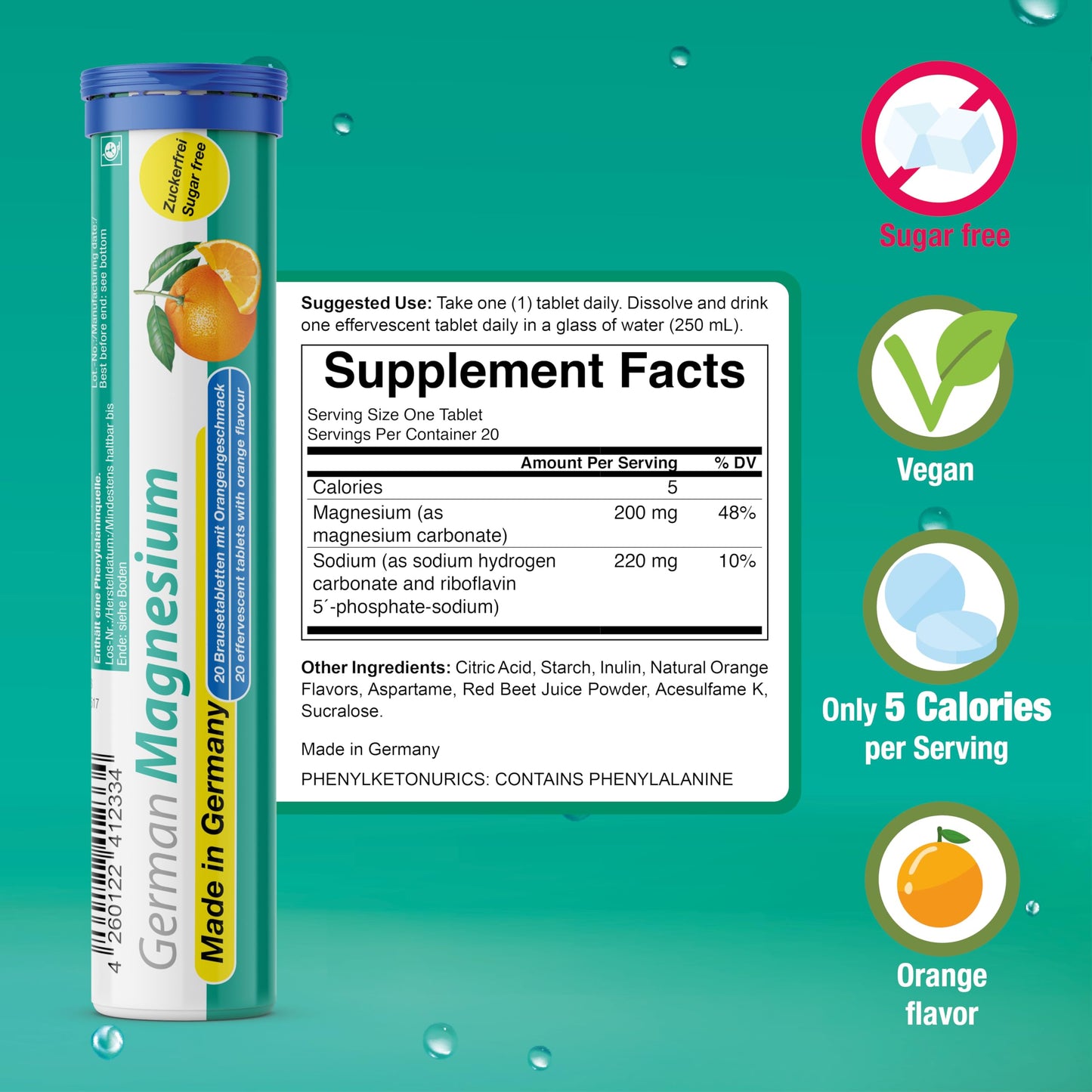 T&D Magnesium Oxide Supplement Tablets 40