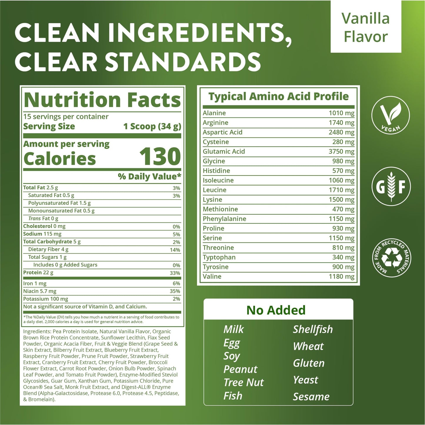MRM Veggie Protein with Superfoods Protein Powder 20.1 oz