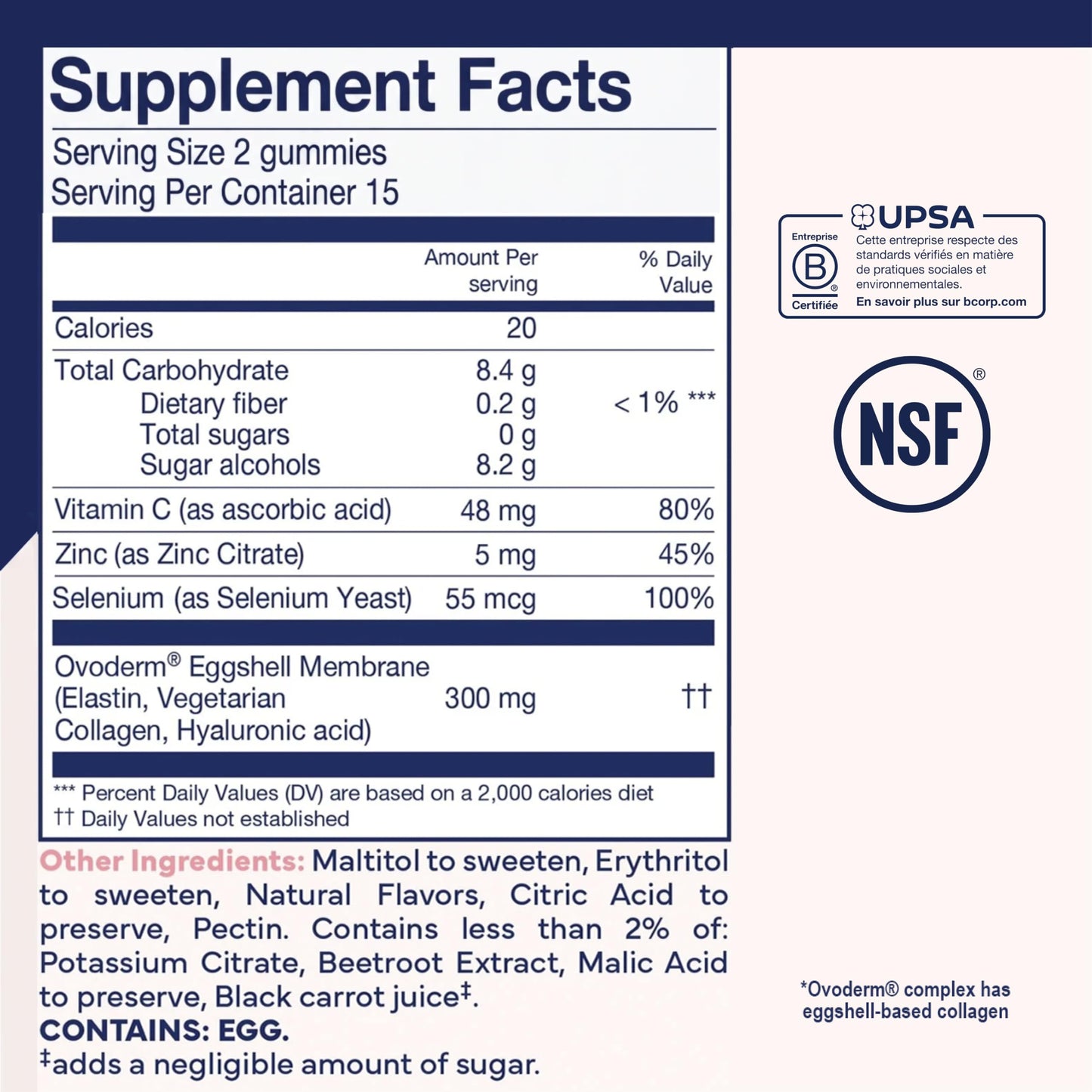 Upsa Nourished Collagen Skin Lift Gummies 30