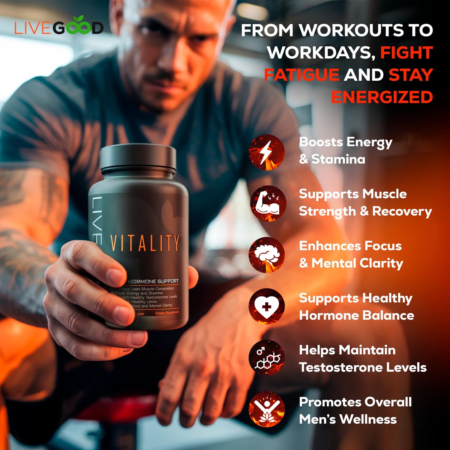 LIVEGOOD Vitality Men’s Support 90 Capsules
