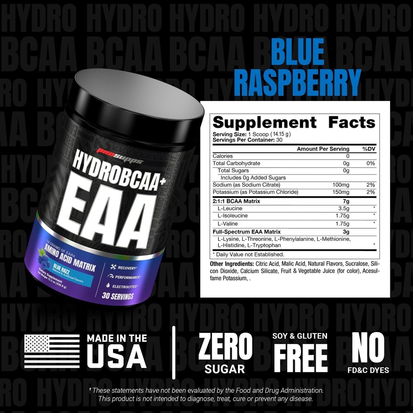 ProSupps HydroBCAA Essential Amino Acids Powder, 14.6 Ounce