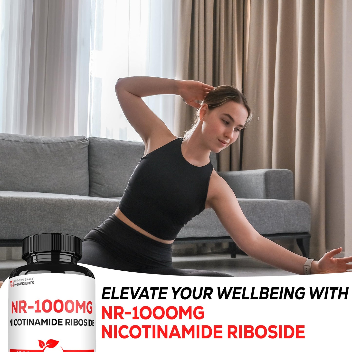 Satoomi NAD Nicotinamide Riboside NR 1000mg Capsule, 60 Count