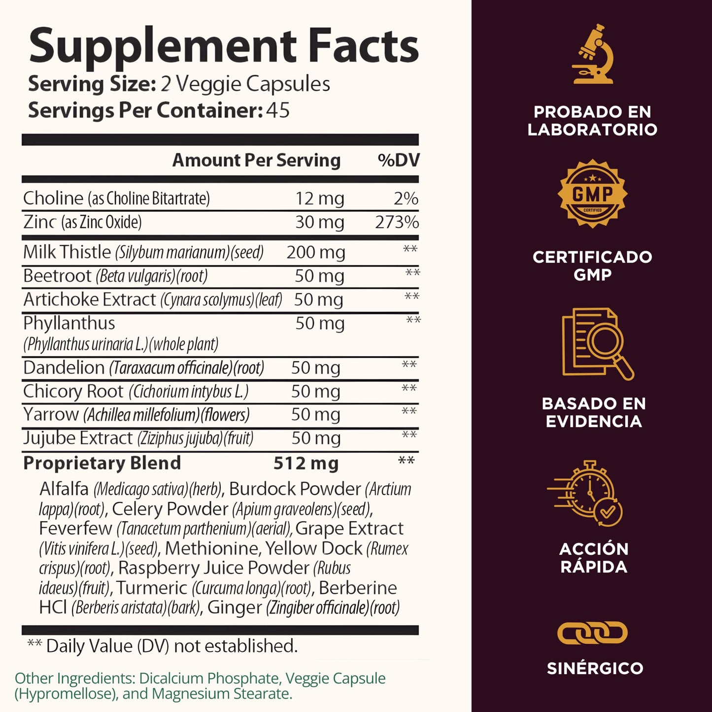TODICAMP Liver Health with Milk Thistle, Artichoke Extract, Choline 90 Capsules