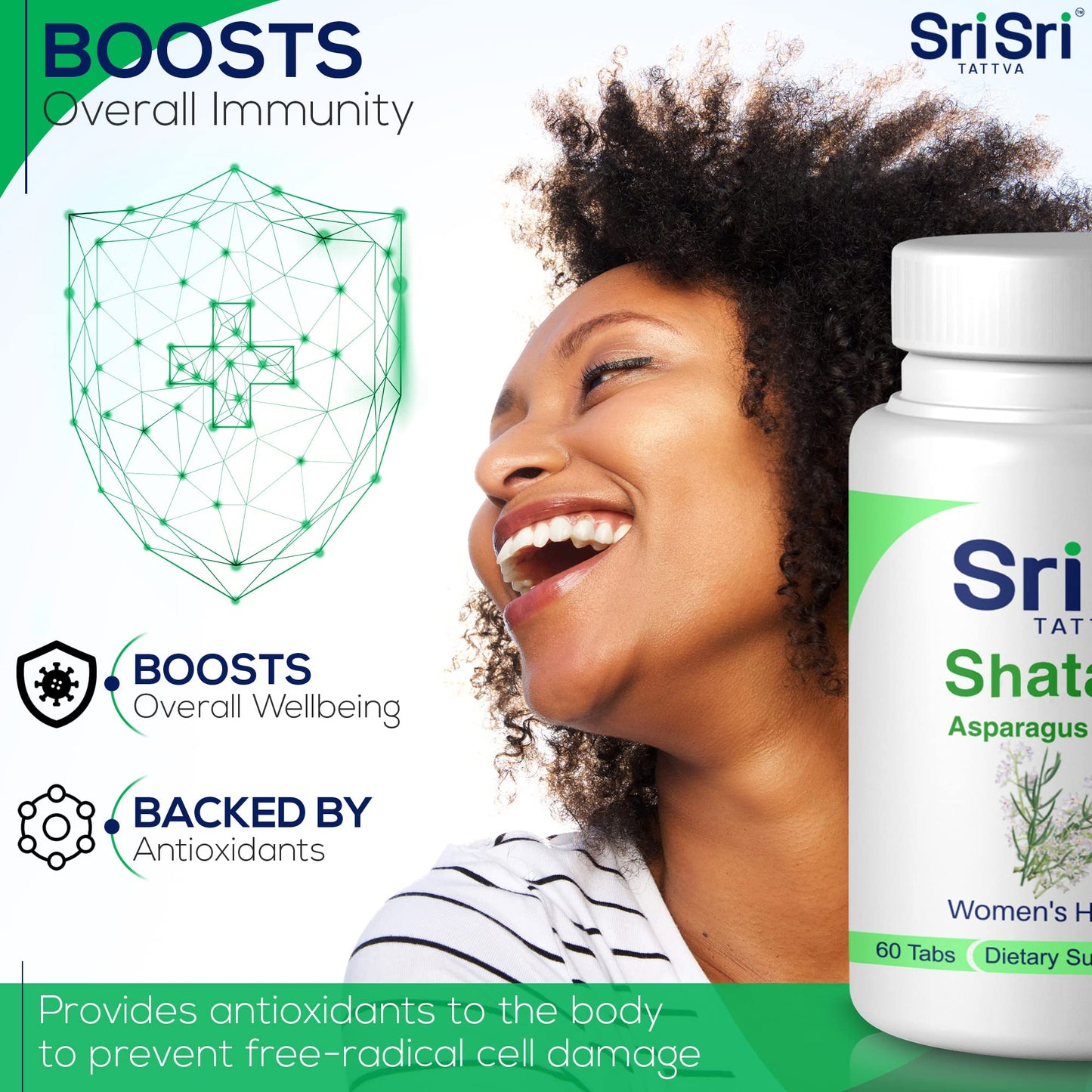 SRI SRI TATTVA Shatavari Tablets, 60 Tablets