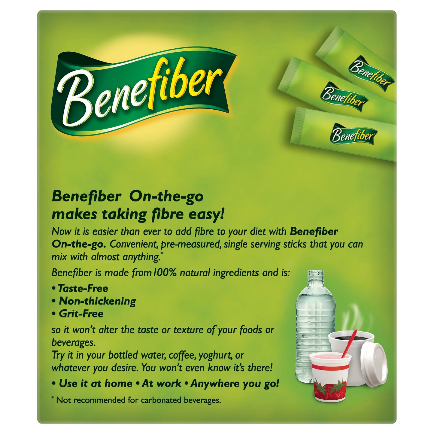 Benefiber Natural Fibre Supplement On-The-Go Stick Powder 28 Pack
