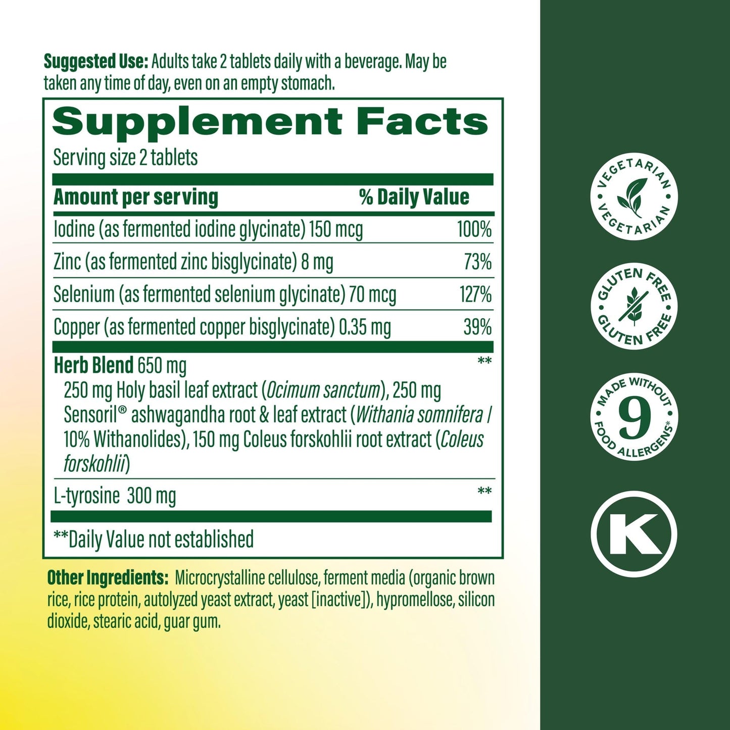 MegaFood Thyroid Strength Tablets, 60