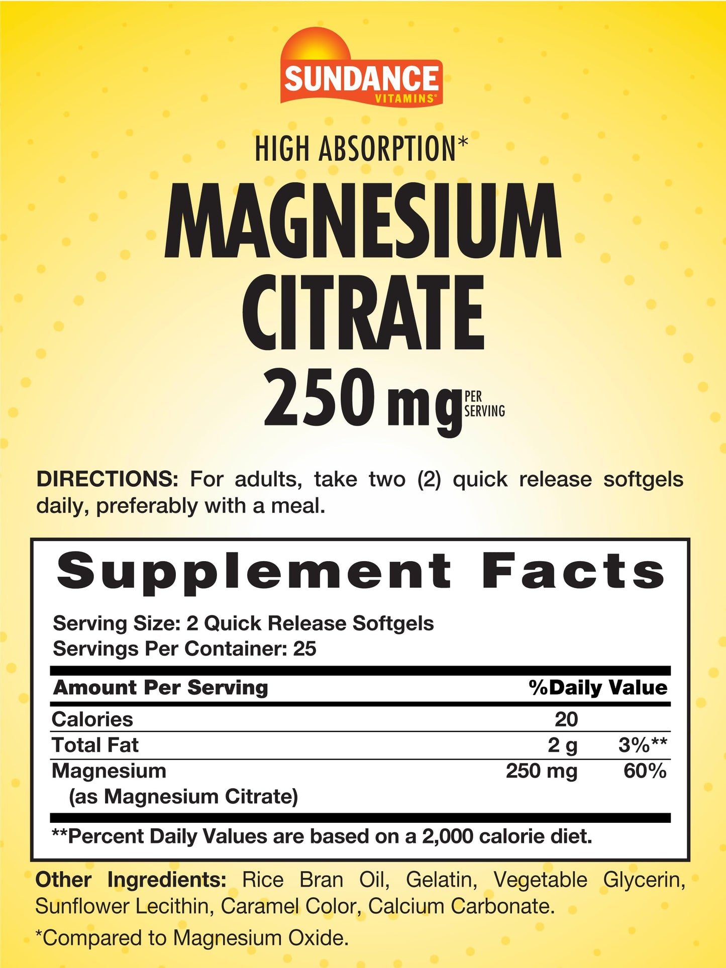 Sundance Magnesium Citrate Softgel 50 Count