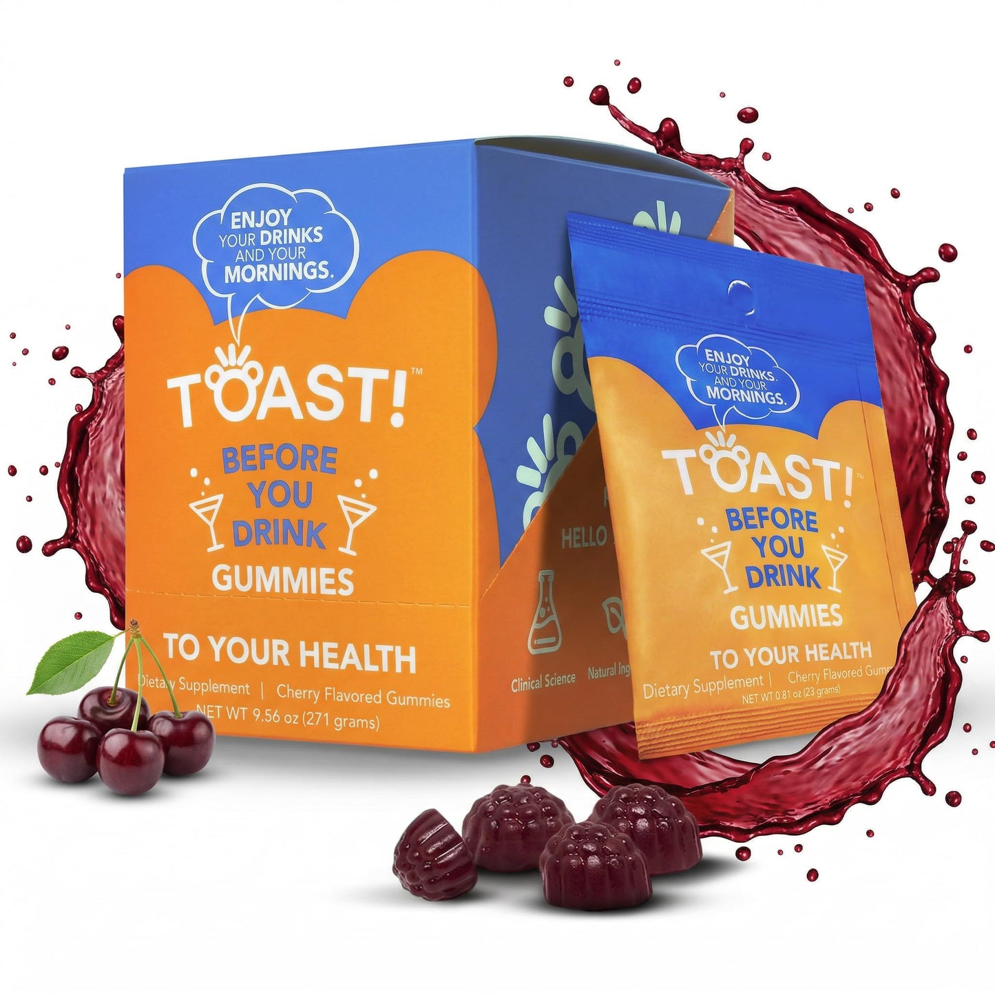 Toast! Before You Drink Gummies 10 Pack
