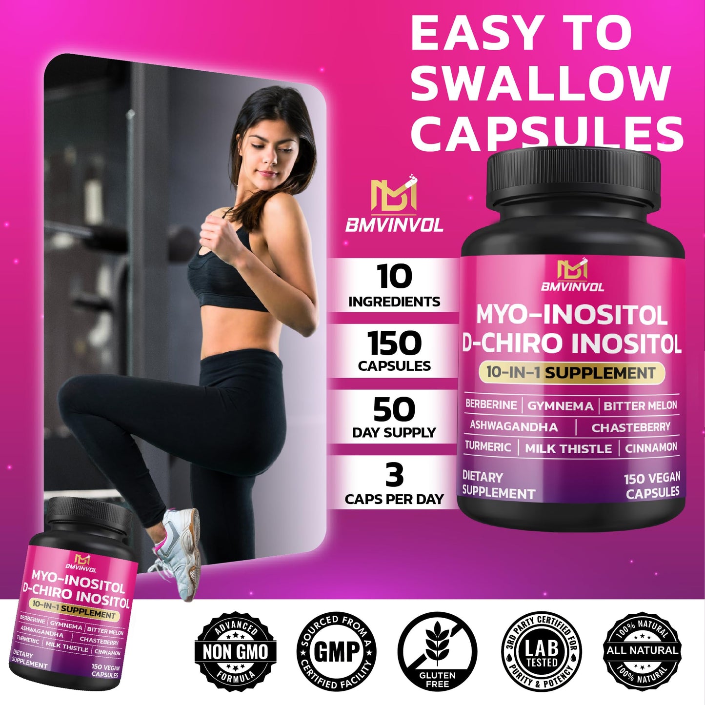 BMVINVOL Inositol Supplement Capsule 150 Capsules