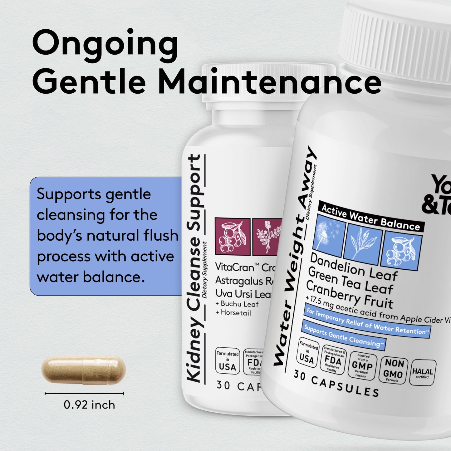Youth & Tonic Detox Pills for Women, 15 Day Cleanse, Colon Cleanse, Kidney Capsule 90