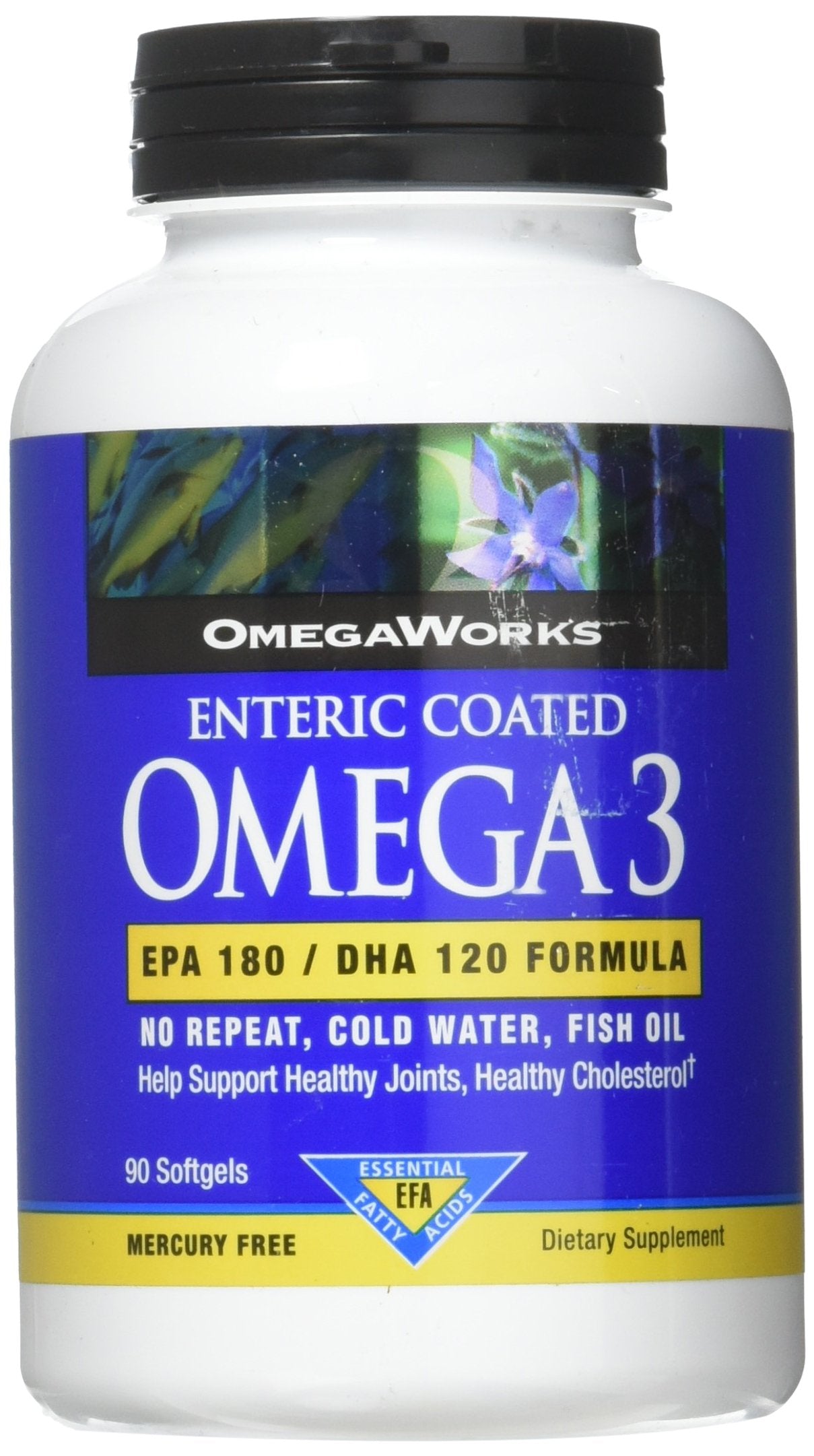 Windmill OmegaWorks Super Omega 3 EPA/DHA Fatty Acids, Healthy Joints, Enteric Coated Softgels 90 Count