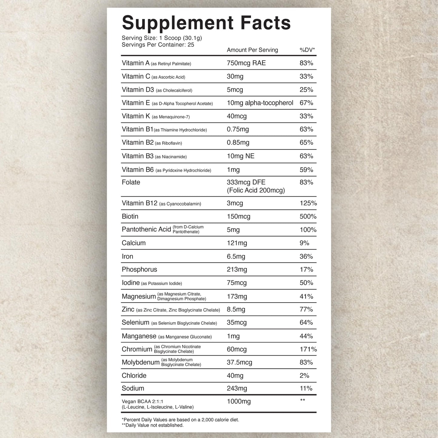 Ambrosia Plant Based Protein Powder Pea Protein Banana Maple, 25 Servings