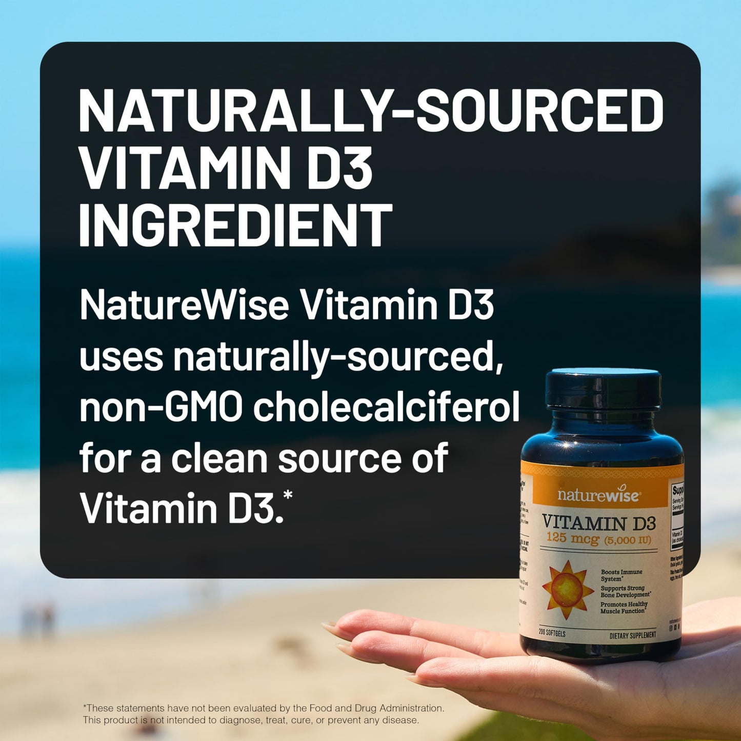 NatureWise Vitamin D3 5000IU Supplement Softgels 90