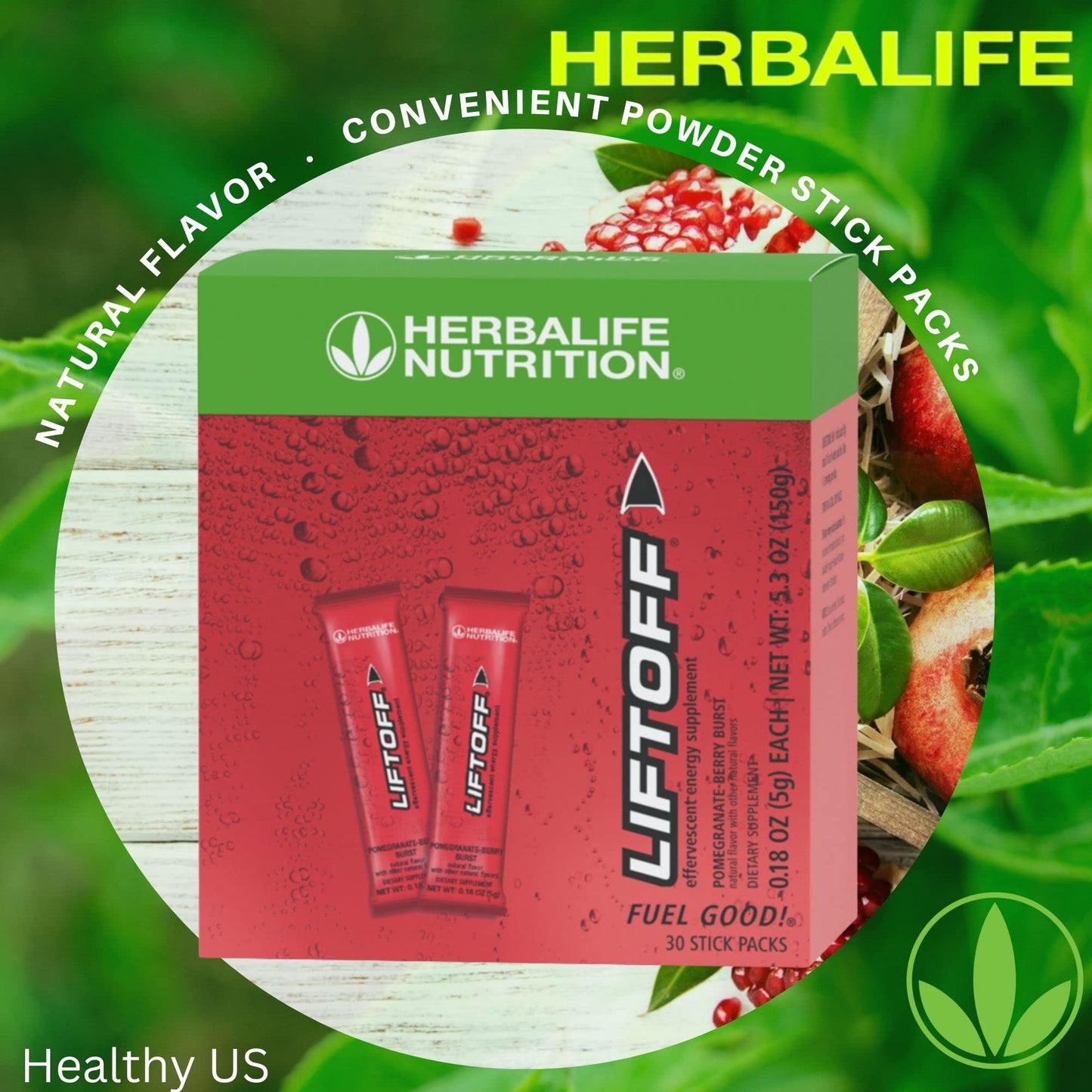 Herbalife Liftoff Pomegranate-Berry Burst Powder 5.3 Ounce