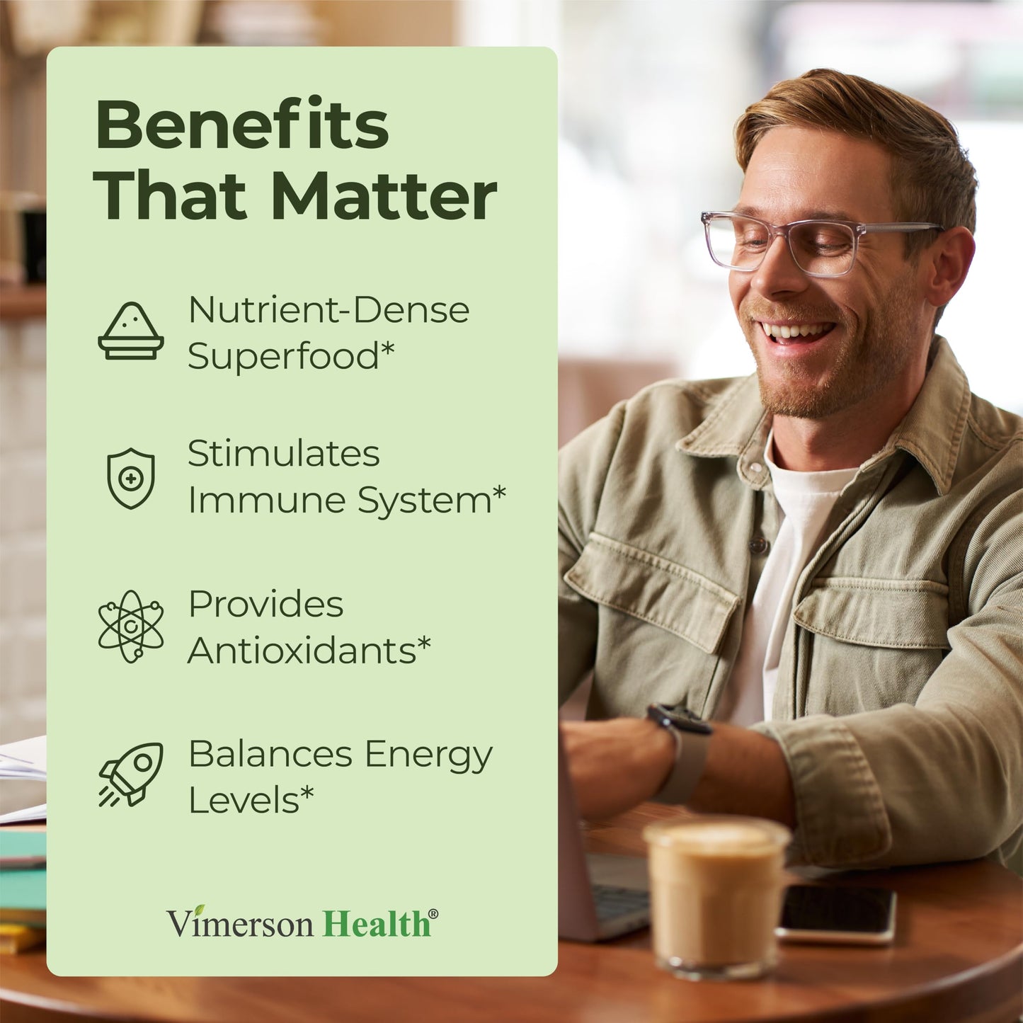 Vimerson Health Organic Spirulina and Chlorella, Capsules, 60 Capsules