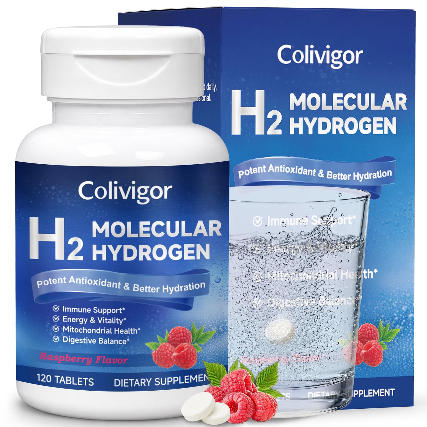 Colivigor Hydrogen Tablets for Drinking Water, 120 Tablets