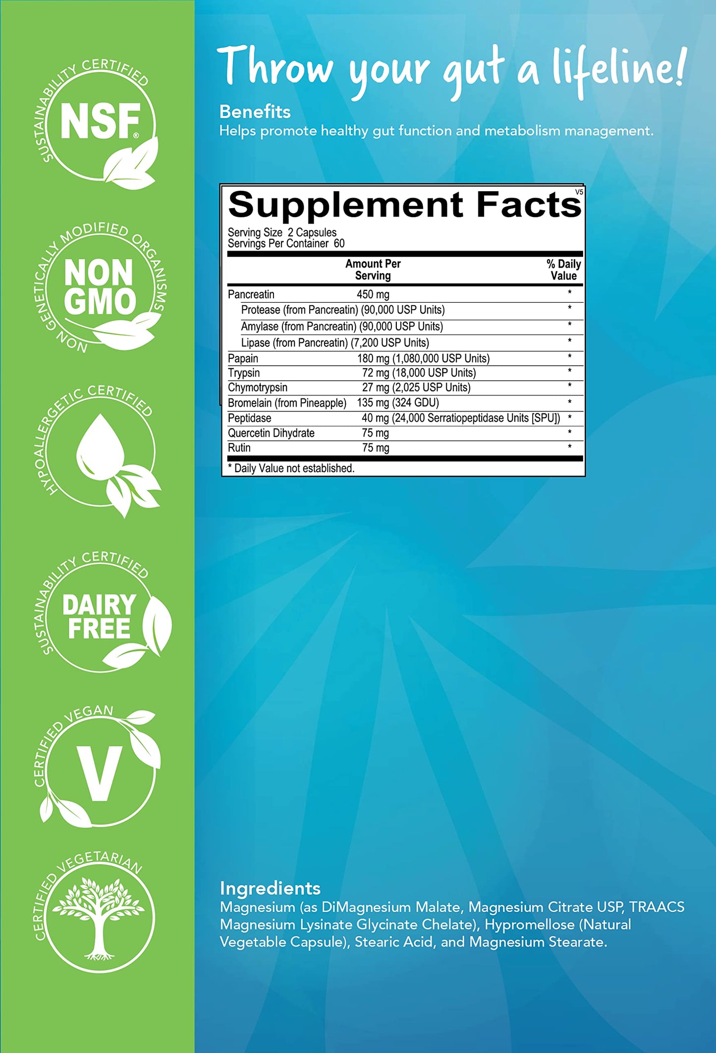 Advanced Nutrition Solutions LLC Q Restore React Mg 60 Capsules