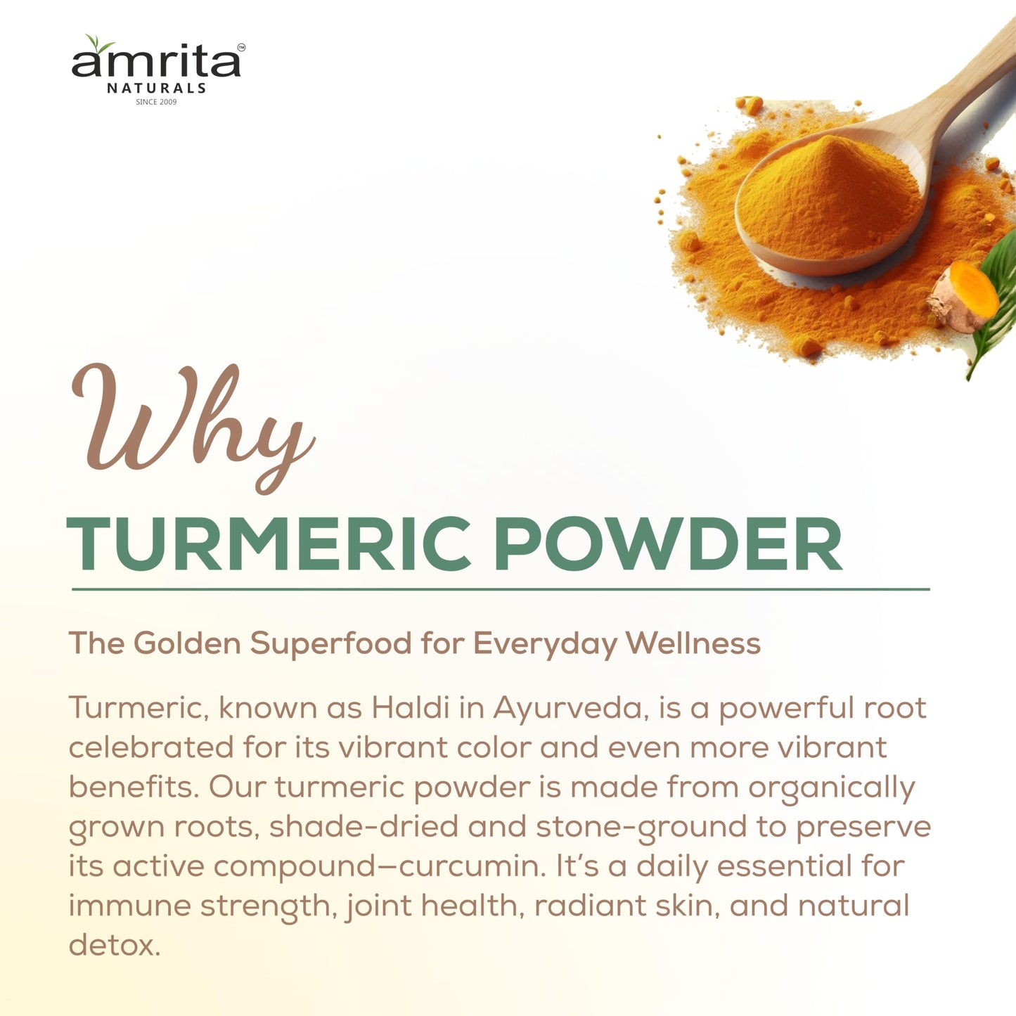 Amrita Naturals Turmeric Powder 3.88 Ounce Pack of 1