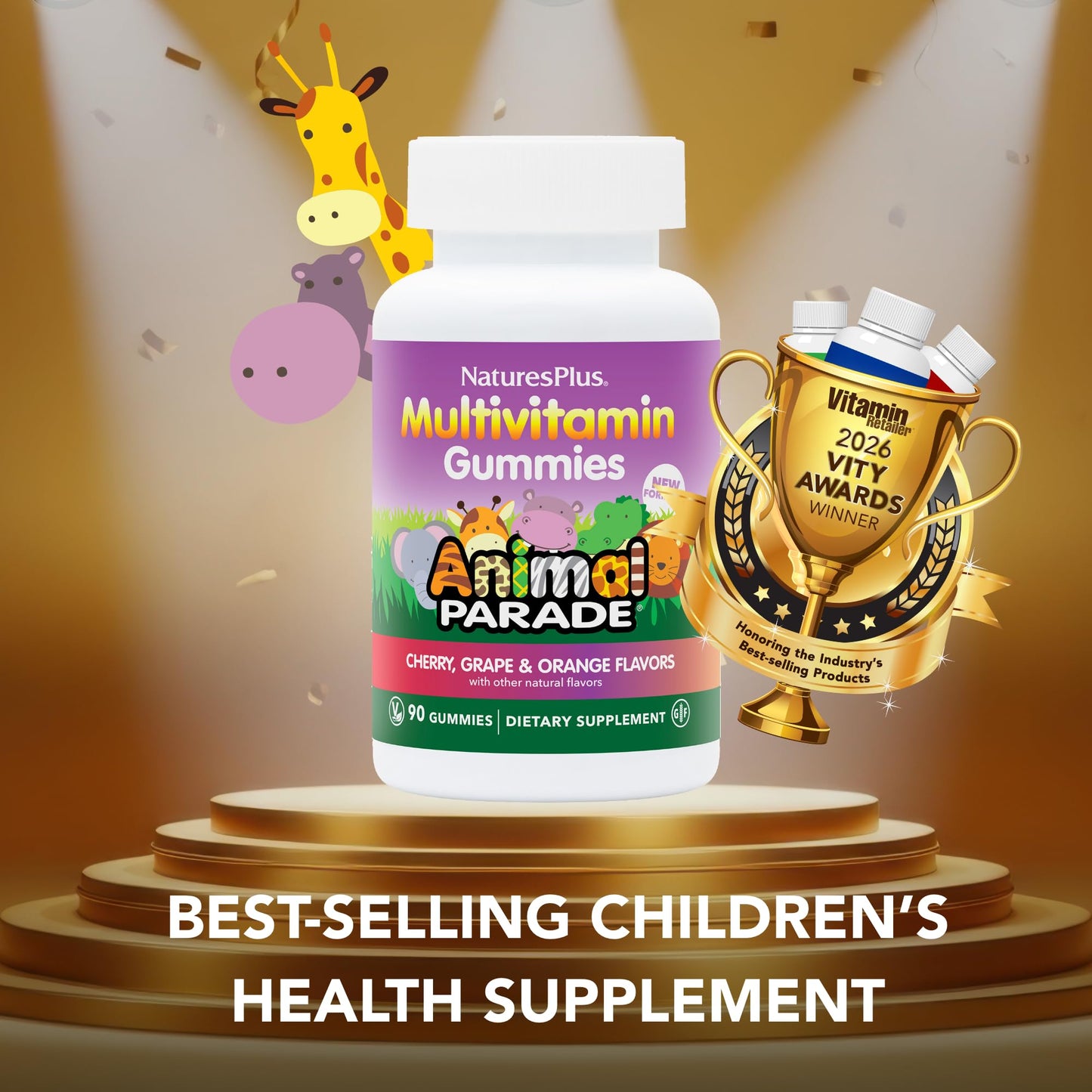 NaturesPlus Animal Parade Multivitamin Children's Gummies 90 Count