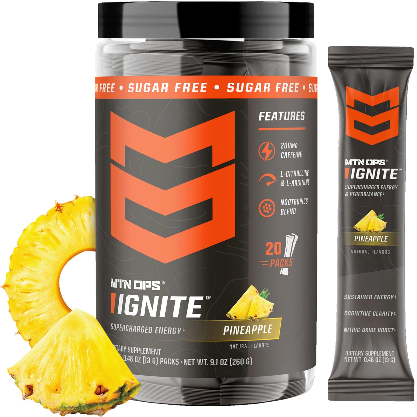 MTN OPS Ignite Energy Powder Pineapple 9.2