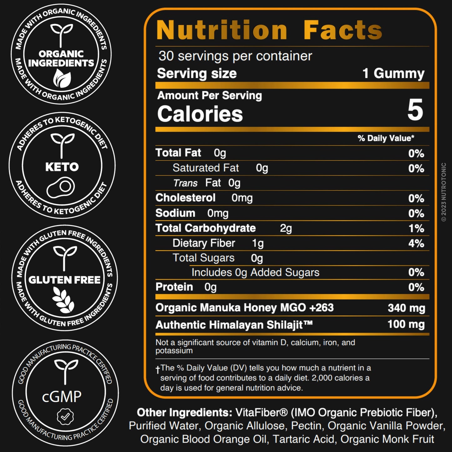 NutroTonic LLC Shilajit Gummies 30