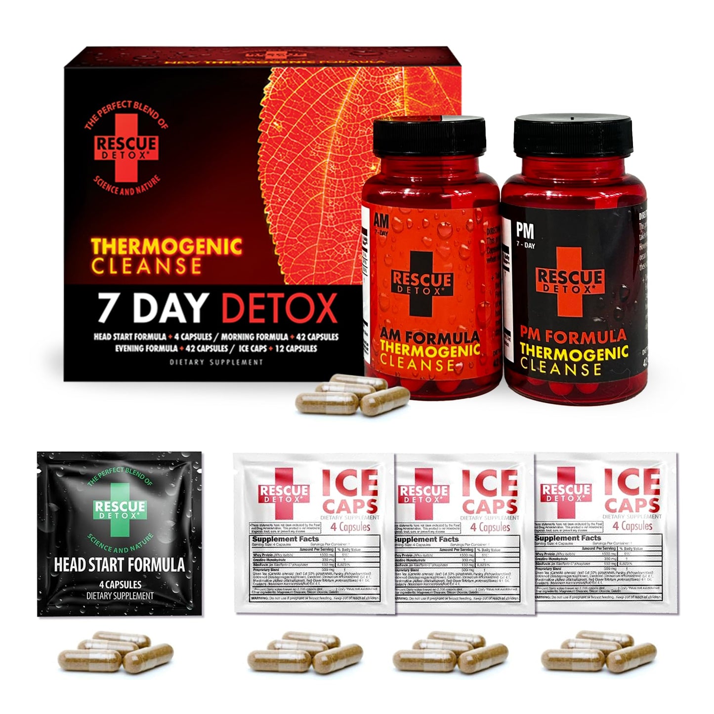 Rescue Detox 7 Day Thermogenic Permanent Detox Kit Capsule 1 Count
