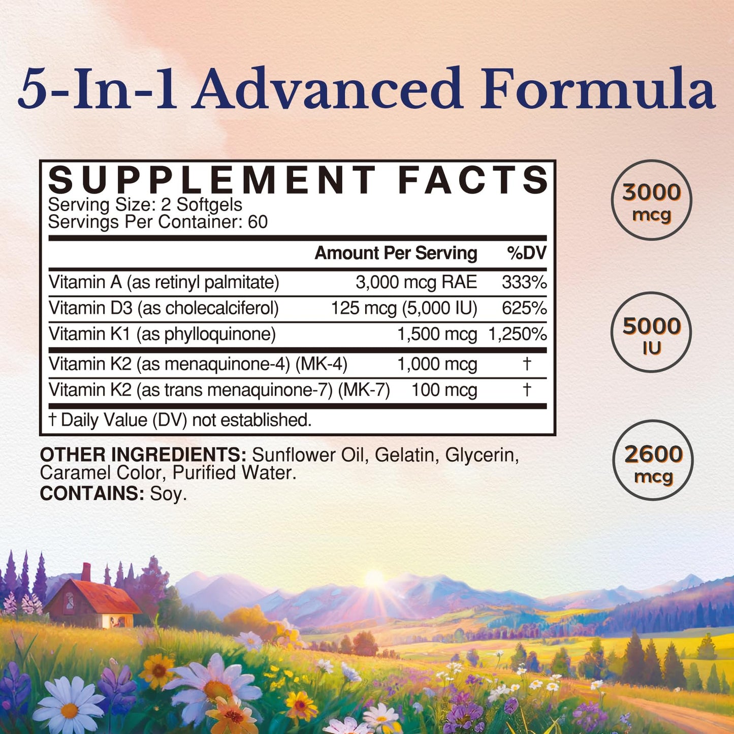 Vitalitown Vitamin ADK Softgels, 120 Count