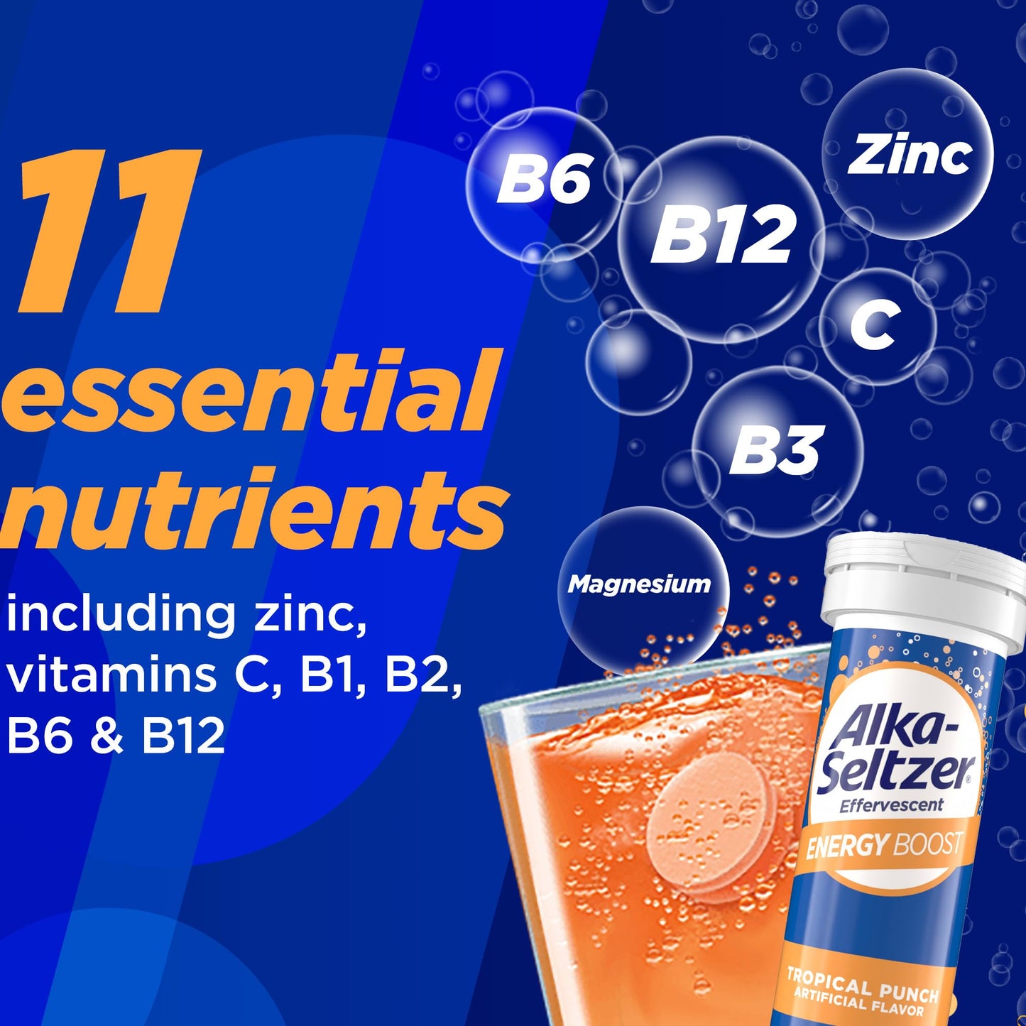Alka-Seltzer Energy Boost Tablet, 10 Count