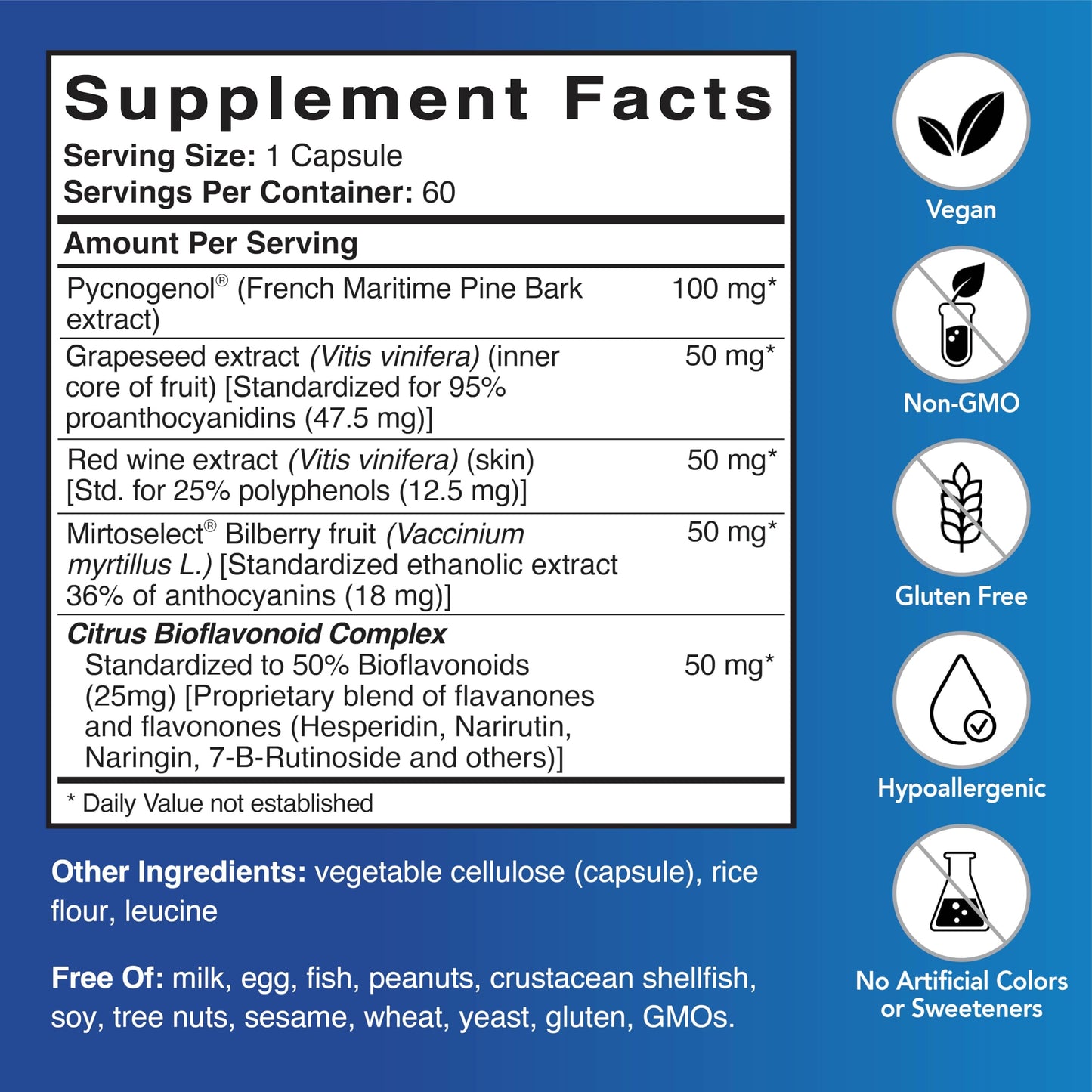 Patient One Pycnogenol OPC Complex 300mg Capsules, 60 Count