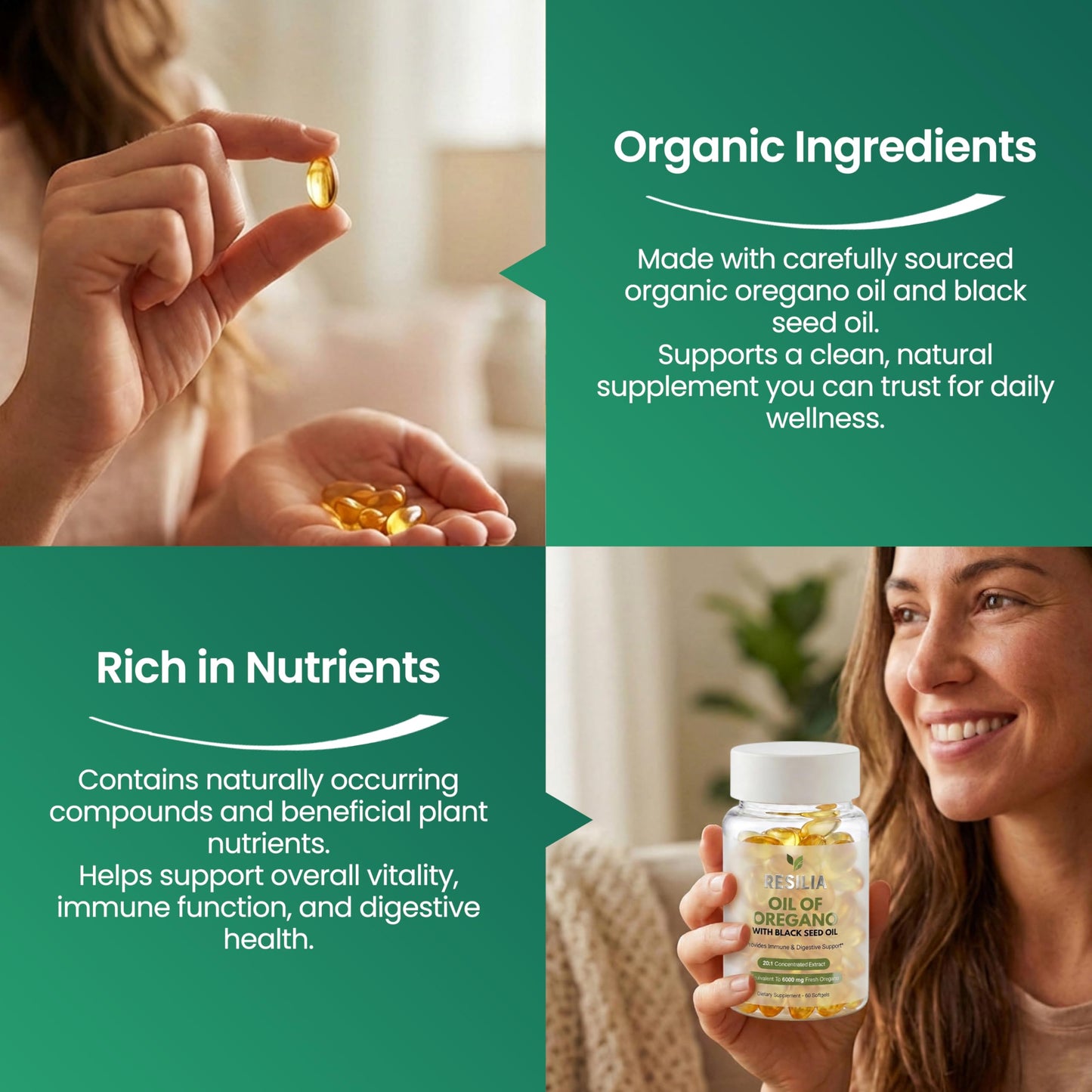 Resilia Black Seed Oil 6000mg Softgels 60 Count