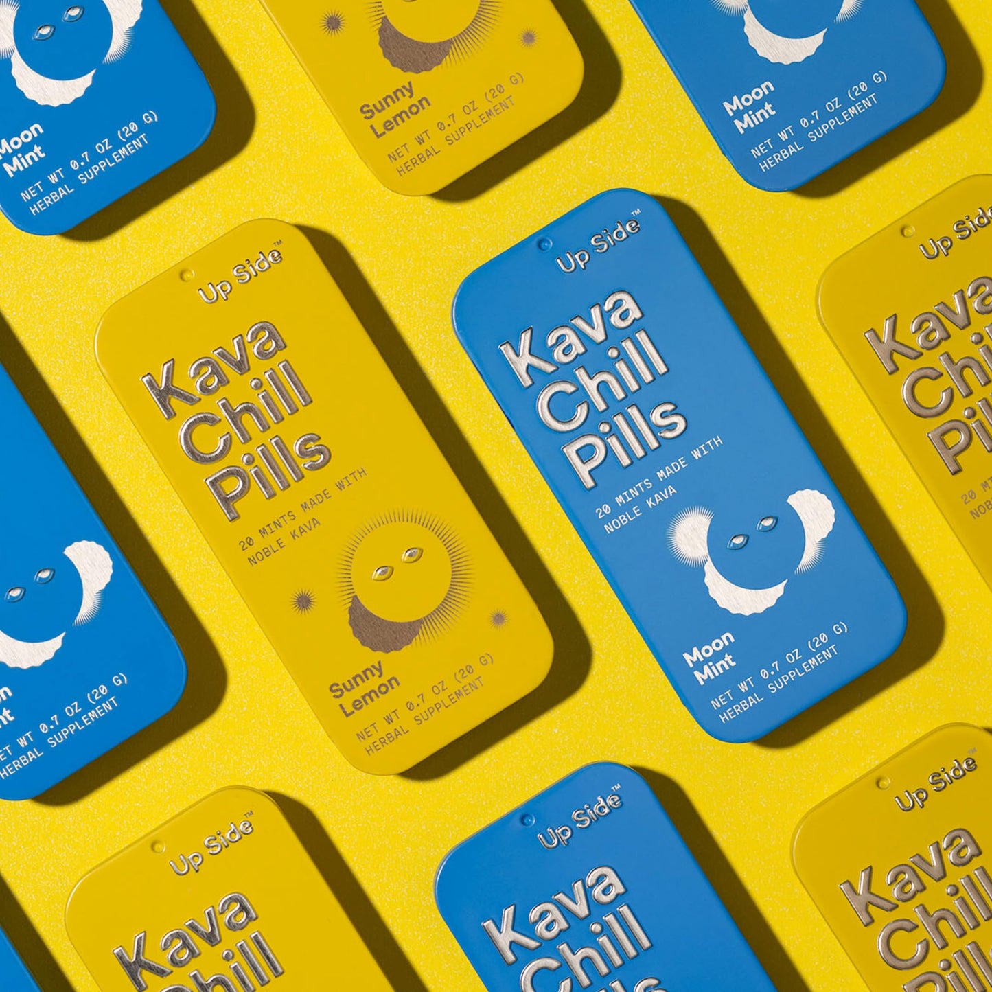 Up Side Kava Chill Pills, Lemon Kava Candy for Mood & Relaxation Support, 20 Tablets